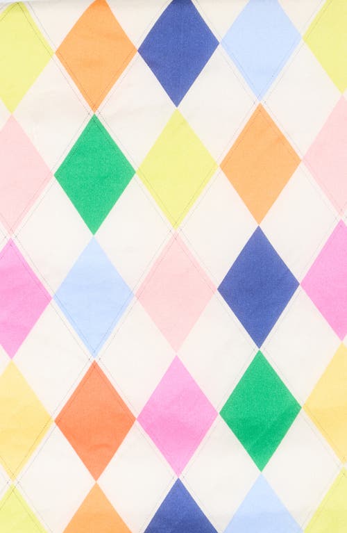 Kate Spade New York Argyle Silk Square Scarf In White Multi