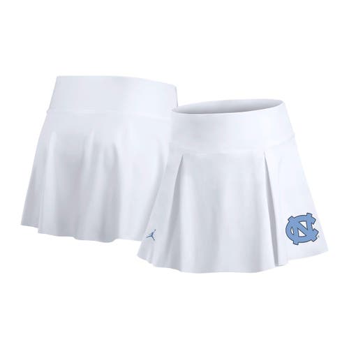 Jordan Brand White North Carolina Tar Heels Club Performance Tennis Skirt With Shorts