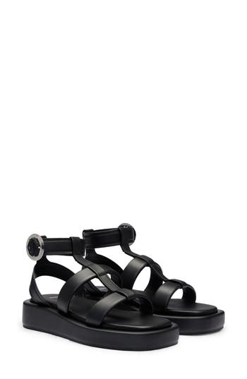 Hugo Boss Boss Scarlet Platform Fisherman Sandal In Black