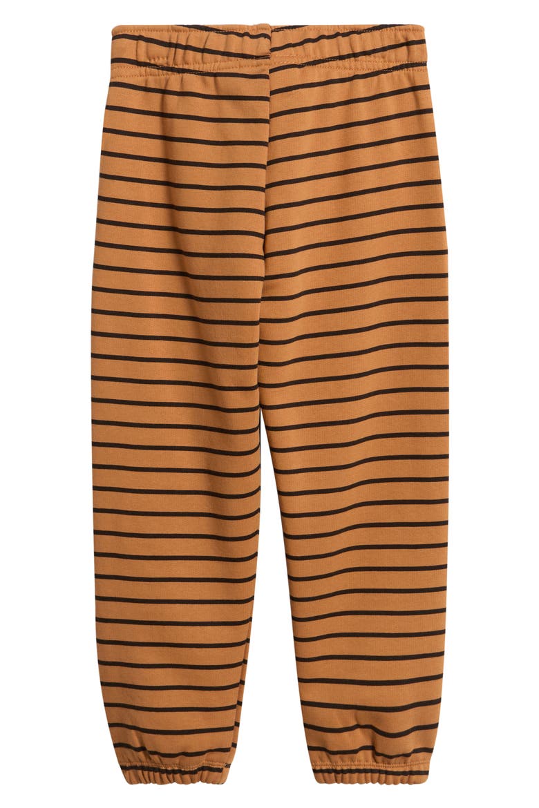 Kids' Stripe Organic Cotton Joggers, Alternate, color, BROWN