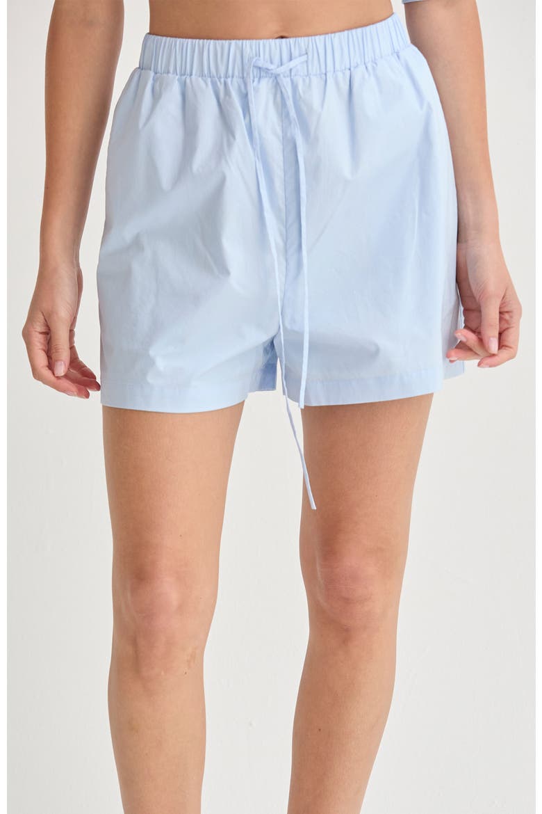 Oversized Poplin Shirt Two Piece Set, Alternate, color, Light Blue