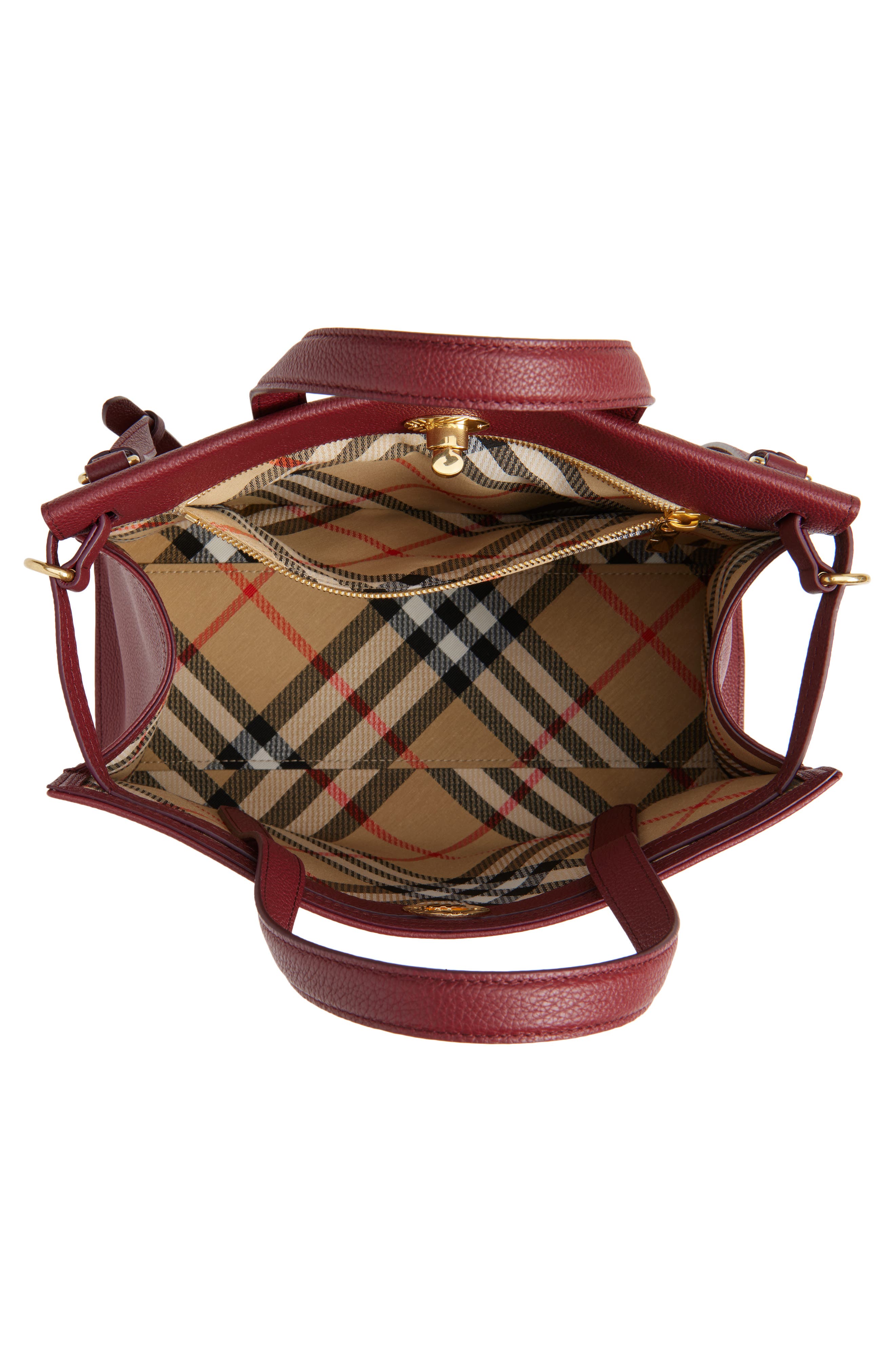 Burberry Small Cotswolds Leather Tote, Alternate, color, 