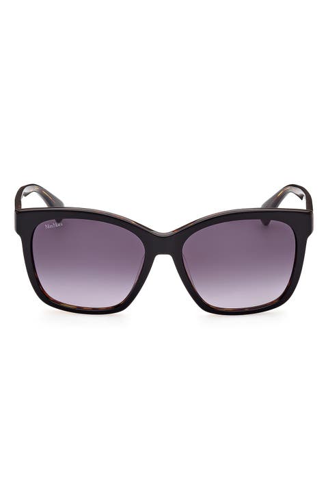 56mm Gradient Square Sunglasses