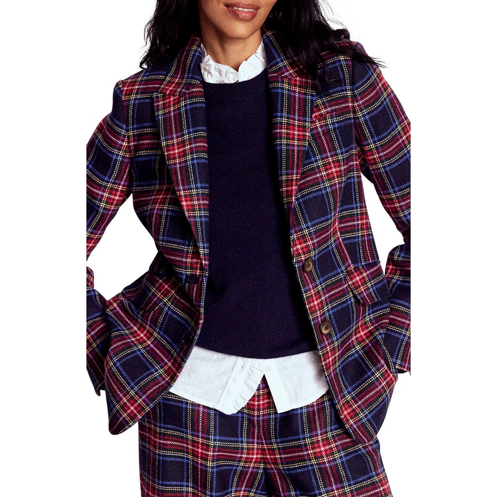 Boden Stamford Wool Blend Blazer In Multi