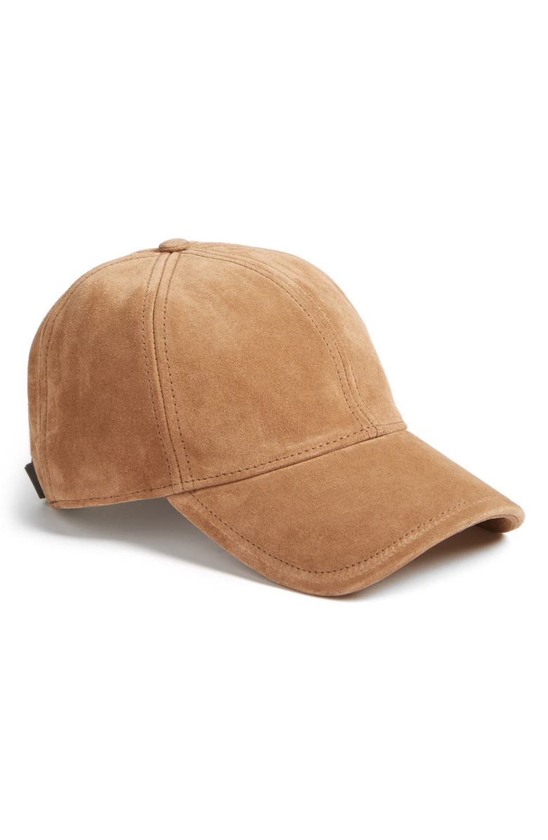 rag & bone Marilyn Suede Baseball Cap, Main, color,