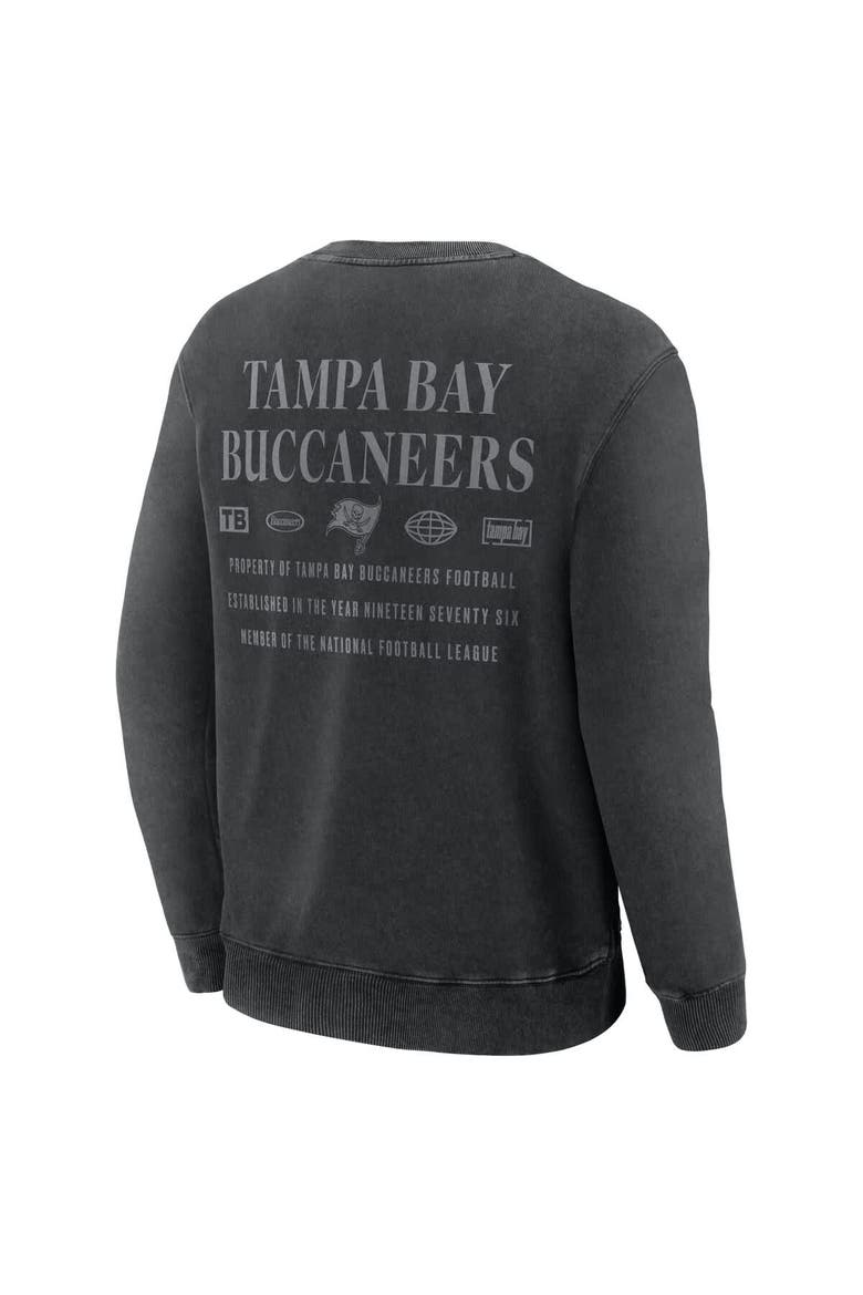 Men's Fanatics Black Tampa Bay Buccaneers Deep Route Pullover Sweatshirt, Alternate, color, Black