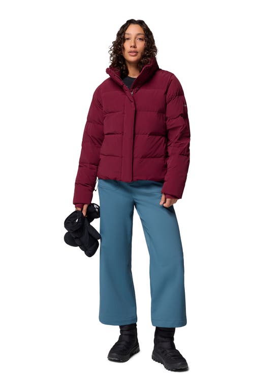 Columbia Amaze Puff™ Water Repellent 650 Fill Power Down Hooded Jacket In Burgundy