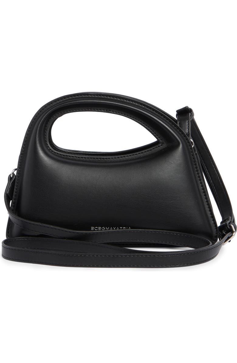 BCBG Cutout Top Handle Bag, Alternate, color, Black