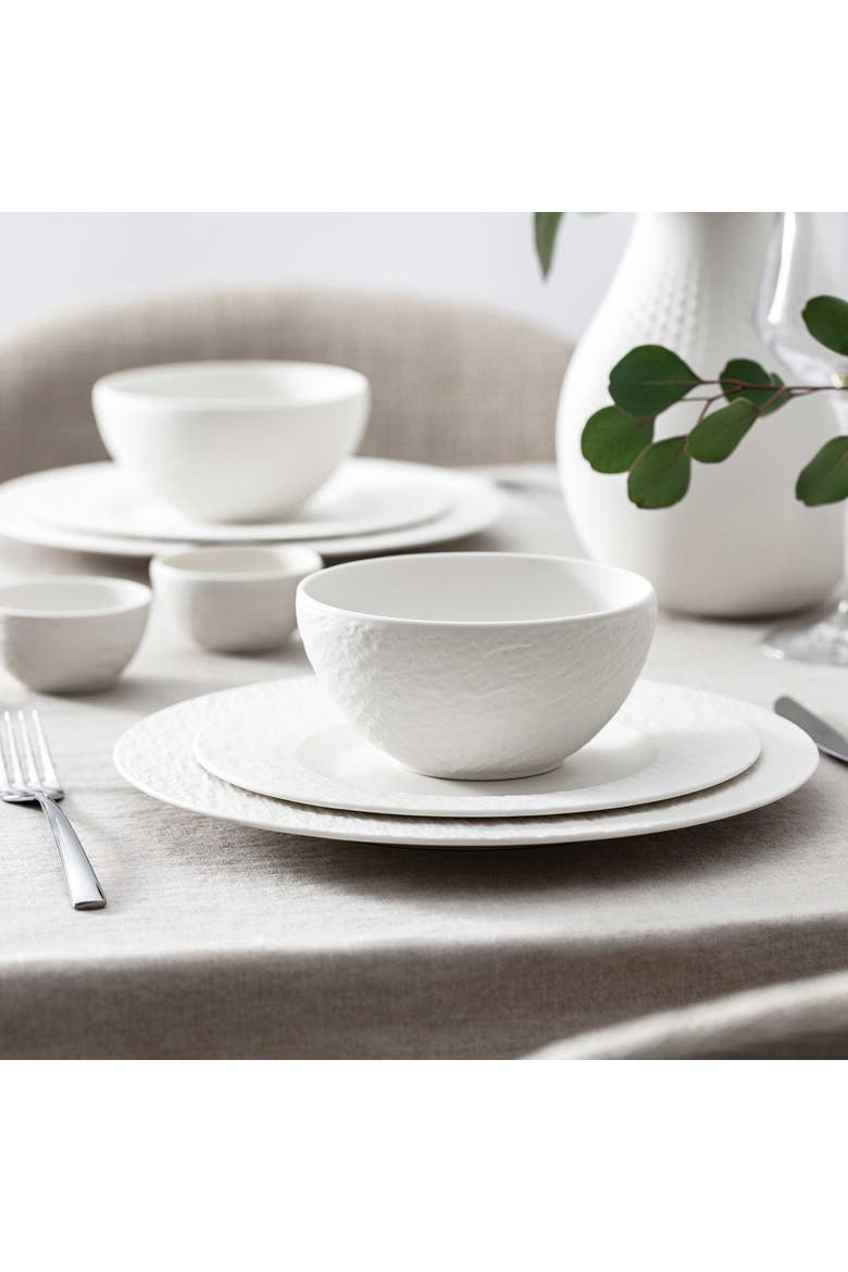 Manufacture Rock Blanc 6 Piece Dinnerware Set for 2, Alternate, color, WHITE