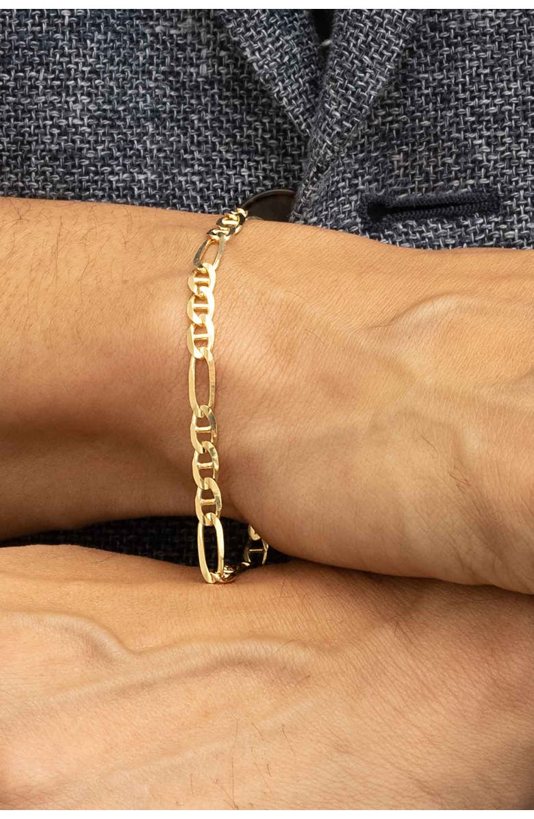 Oradina 14K Yellow Gold Figarucci Bracelet, Alternate, color, Yellow Gold