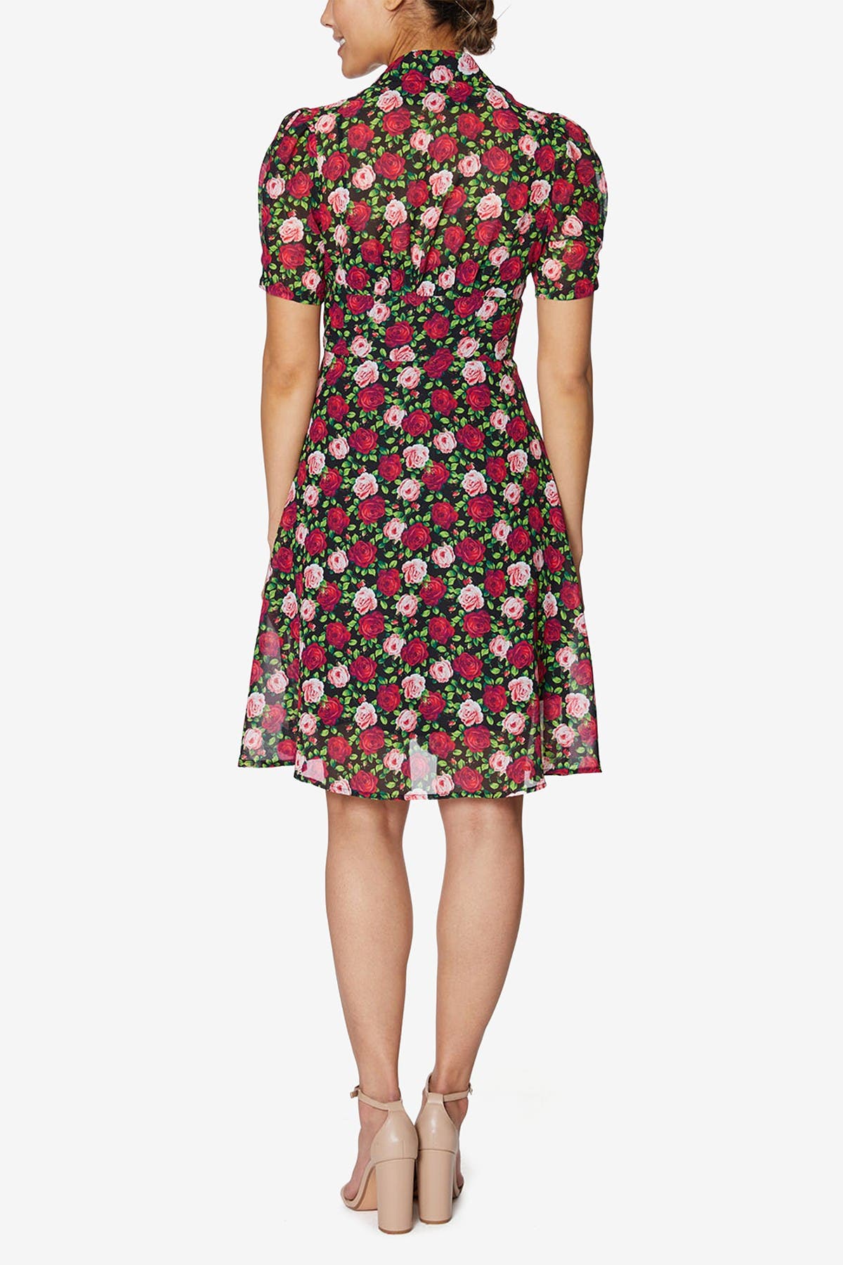 Betsey Johnson Mini Floating Floral Print Dress (Women) | Nordstromrack