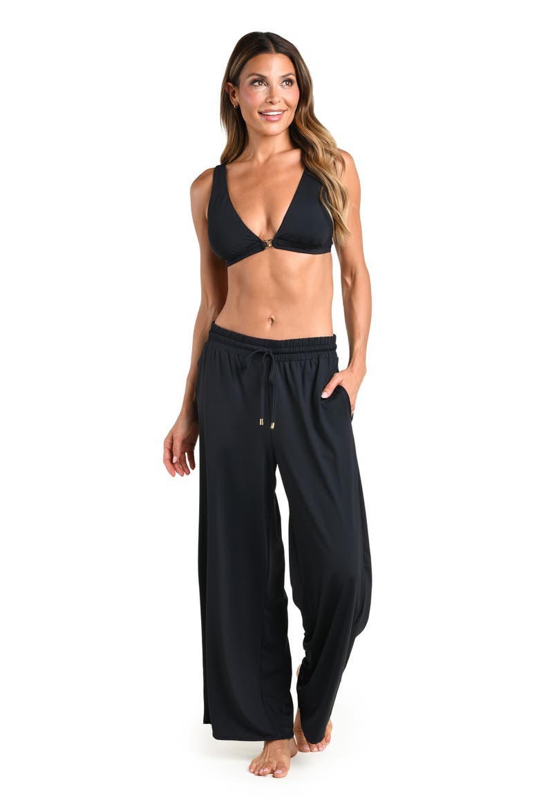 Island Goddess Cover-Up Pants, Alternate, color, BLACK