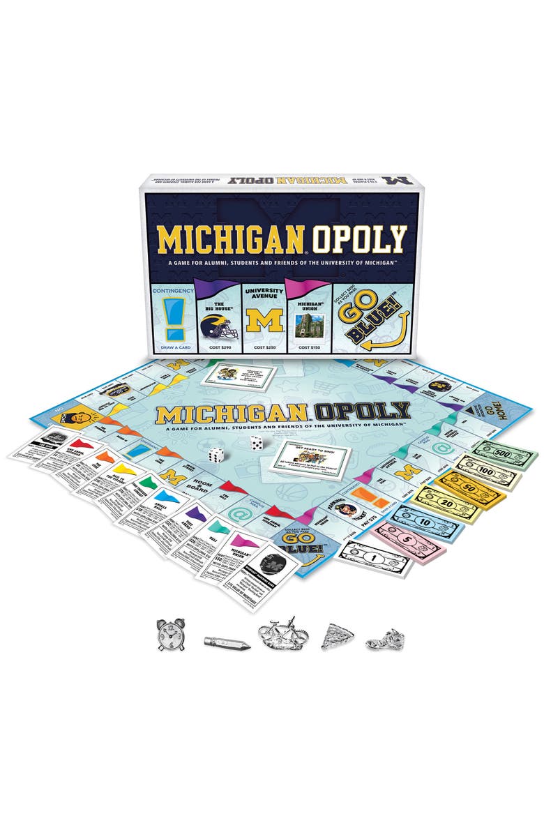 Michigan Opoly U of Michigan Board Game, Alternate, color, Multicolored