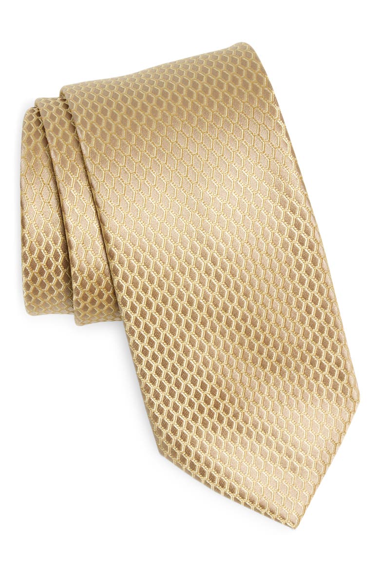 Paddock Geometric Tie, Main, color, YELLOW