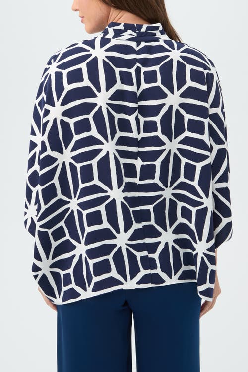 Trina Turk Concourse Draped Top In Multi