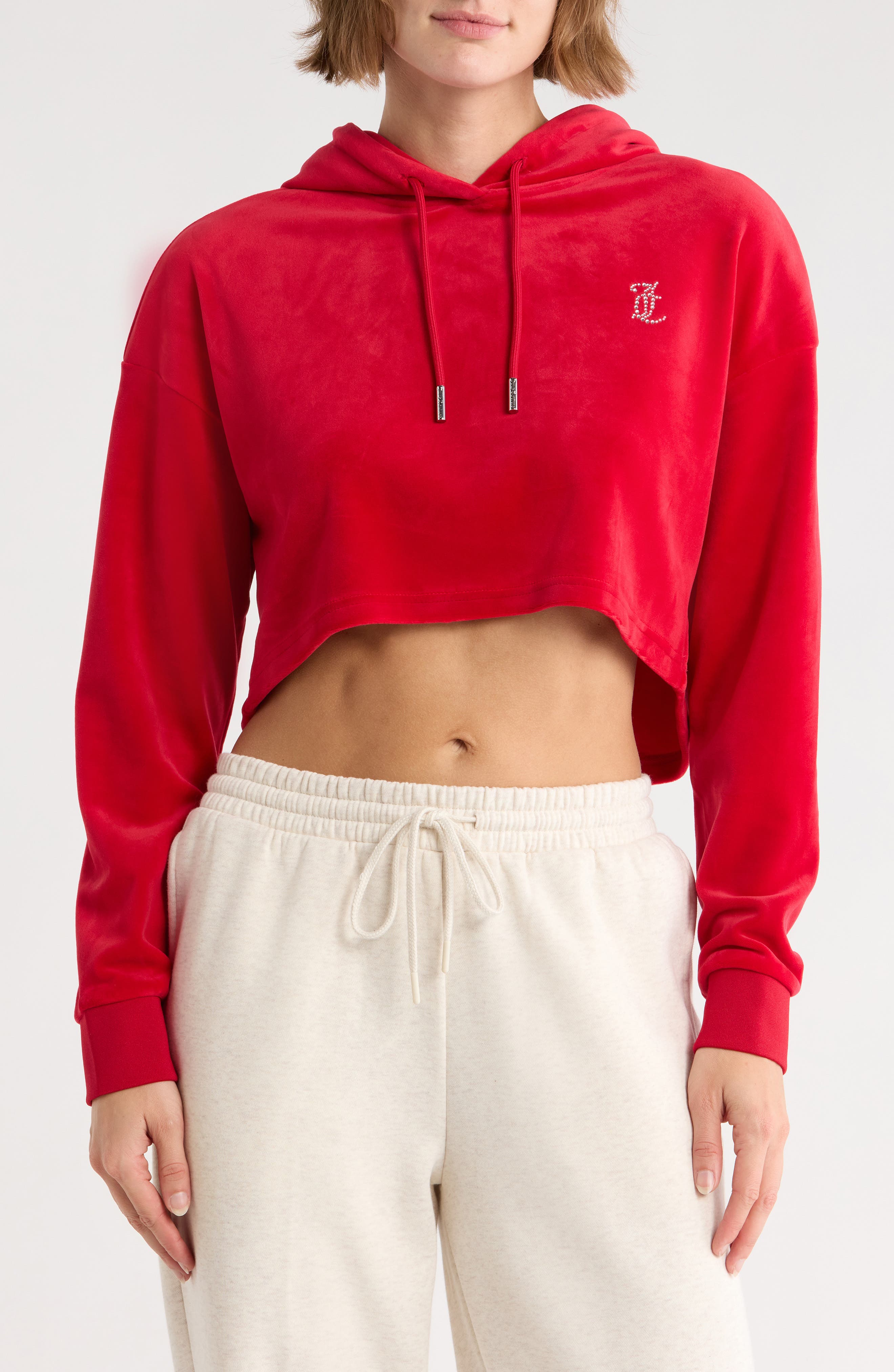 Juicy Couture High-Low Crop Hoodie