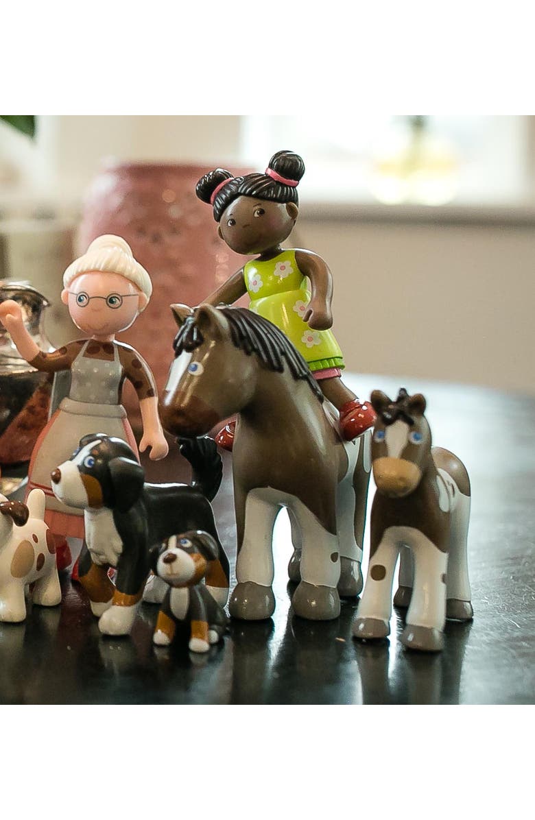 HABA Little Friends Foal Abby - 3.75" Farm Animal Toy Horse Figure, Alternate, color, Multi