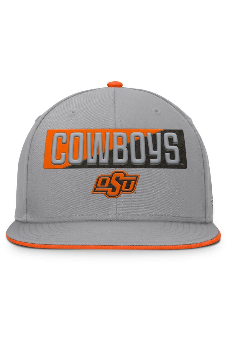 Men's Fanatics Gray Oklahoma State Cowboys Duo Snapback Hat, Alternate, color, Gray