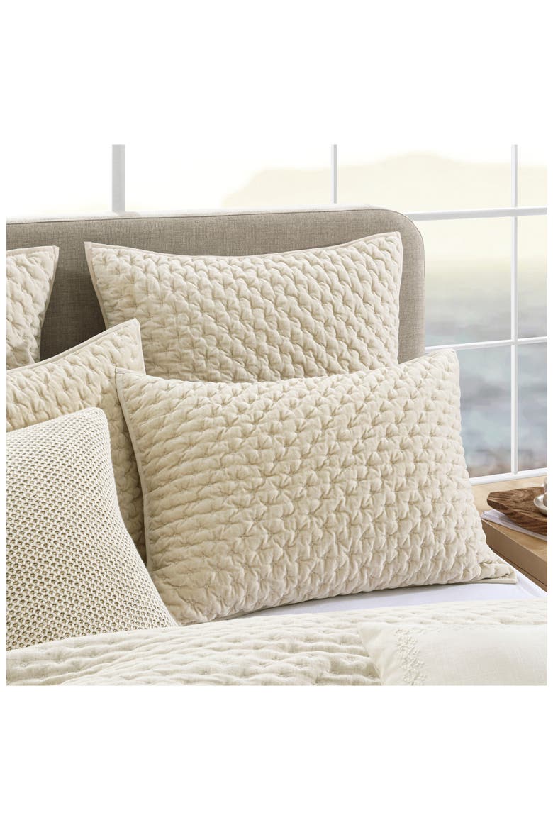 Velvet Quilt & Shams Set, Alternate, color, CREAM