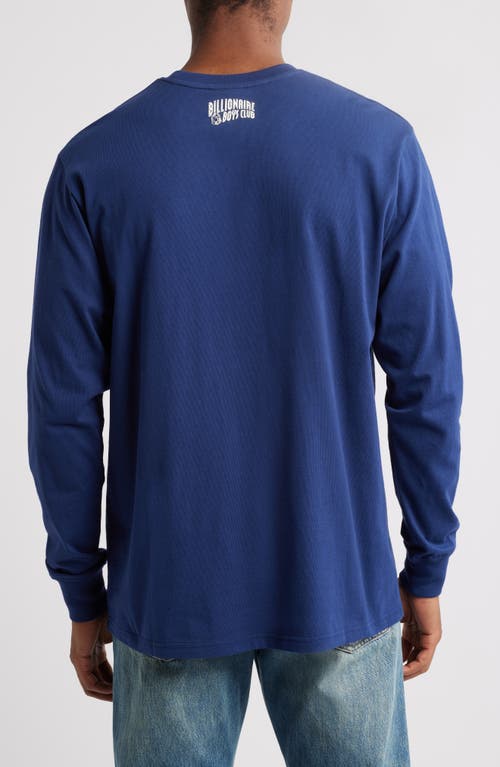 Billionaire Boys Club Line Helmet Long Sleeve Graphic T-shirt In Blue