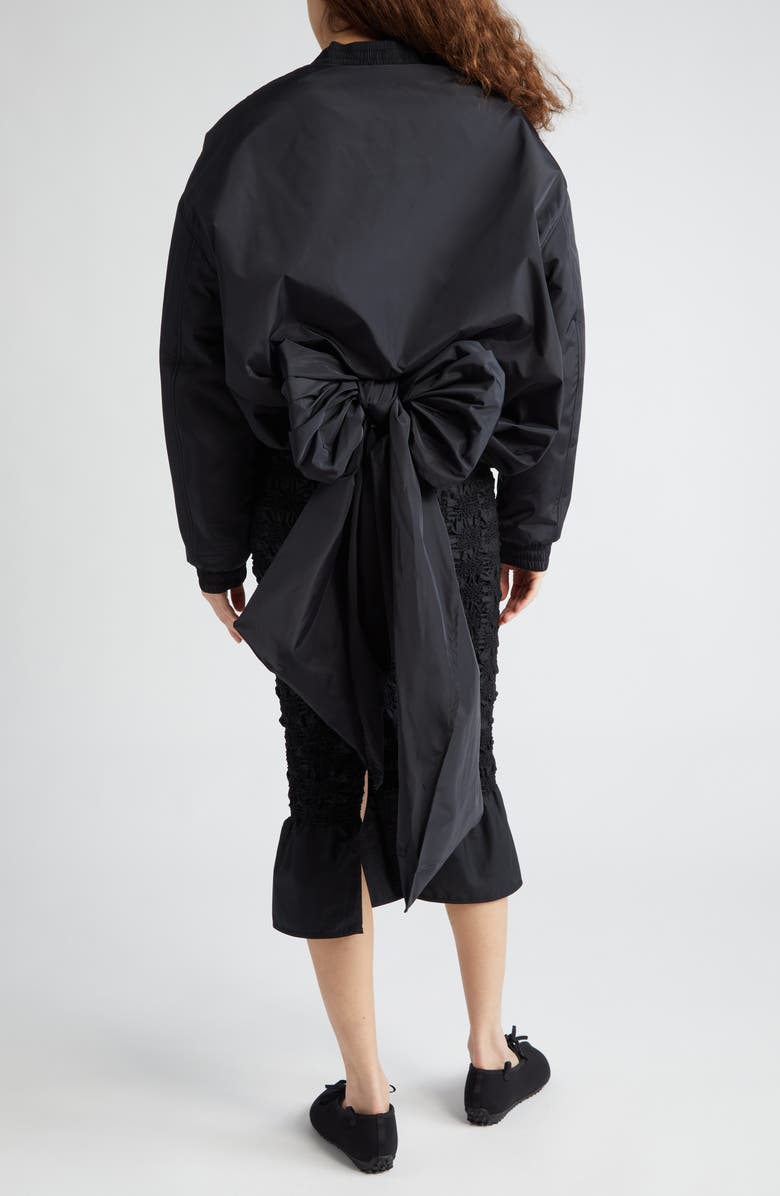 Cecilie Bahnsen Ubon Bow Back Recycled Taffeta Bomber Jacket, Alternate, color, 