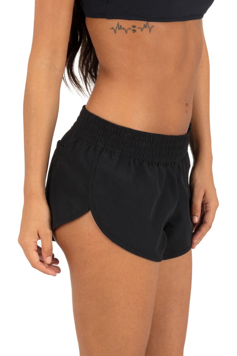 Beachrider Cover-Up Shorts, Alternate, color, BLACK