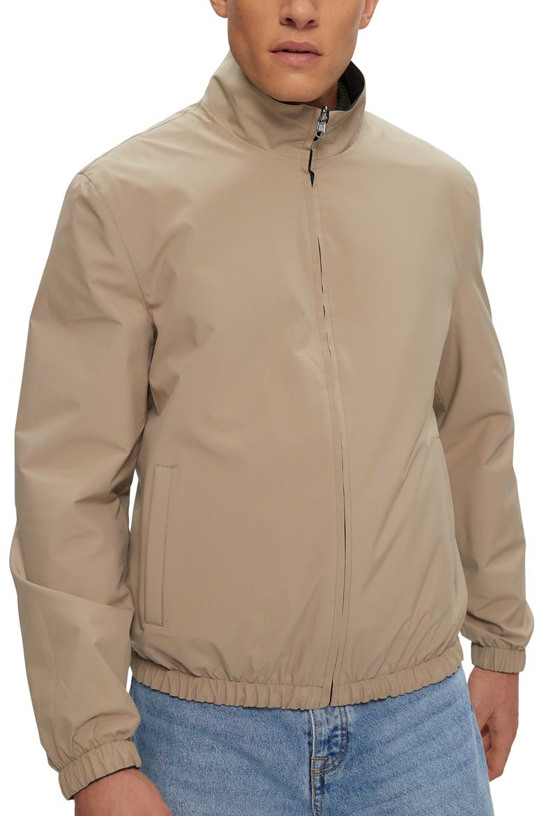 Reversible Zip Jacket, Alternate, color, ANTHRACITE/BEIGE