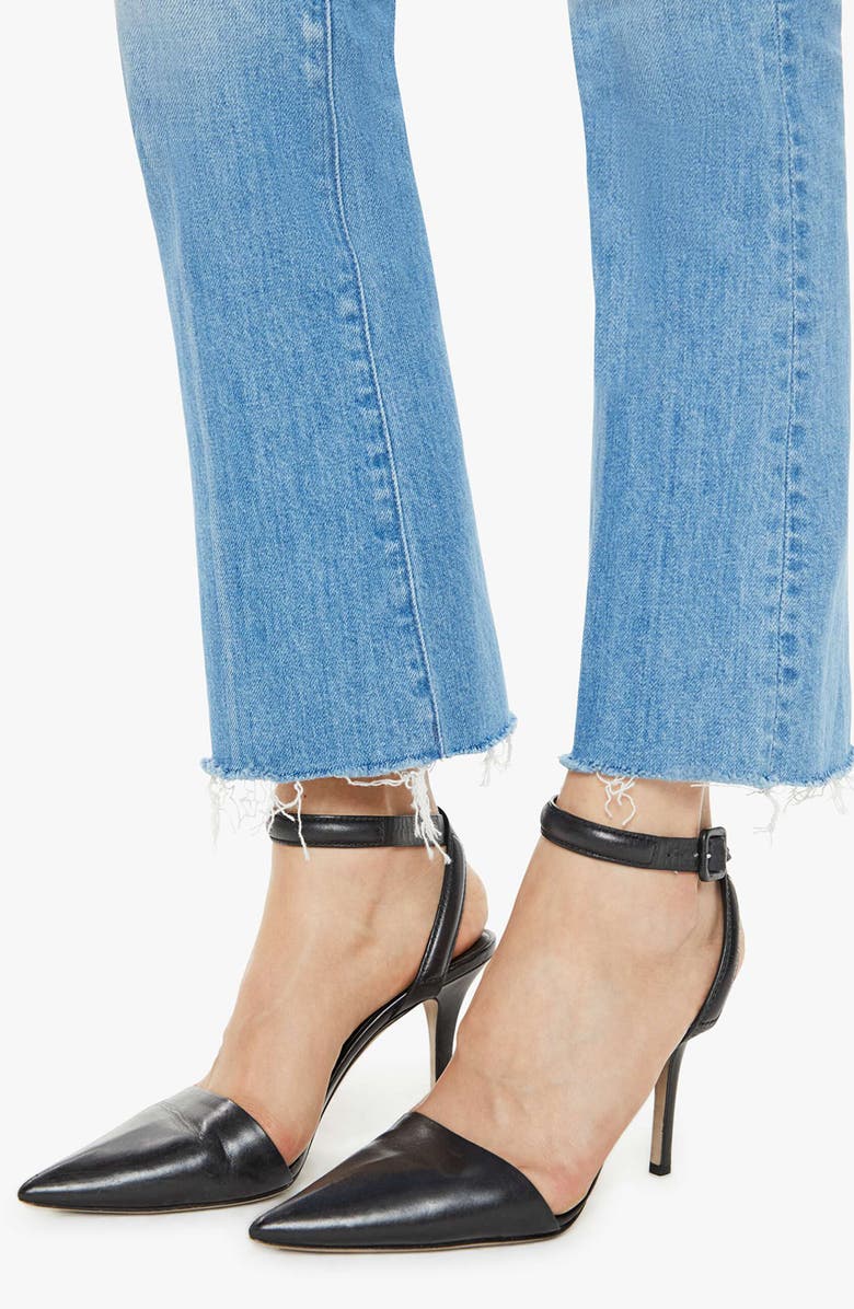 MOTHER The Hustler High Waist Fray Ankle Flare Jeans, Alternate, color, No Offense But