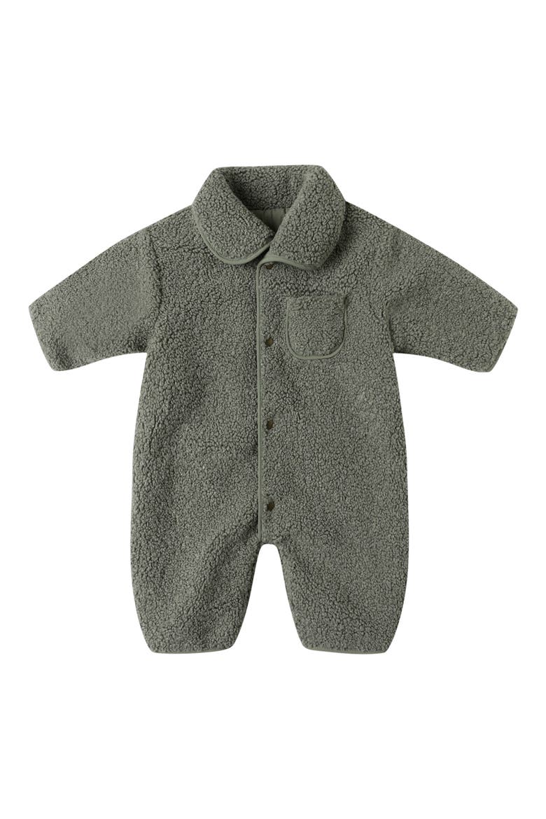 Reversible Fleece Romper, Main, color, FOREST