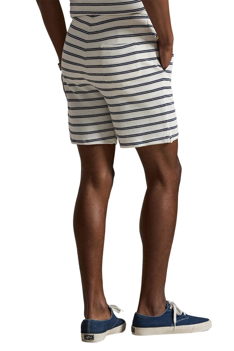 Pointelle Rib 6-Inch Shorts, Alternate, color, PALE CREAM/ NEWPORT NAVY