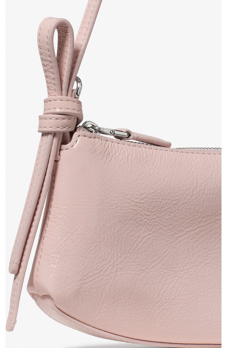 Kate Spade New York loop crinkle patent leather pochette shoulder bag, Alternate, color, Morning Beach