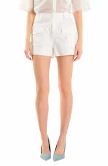 Flap Pocket High Waist Shorts