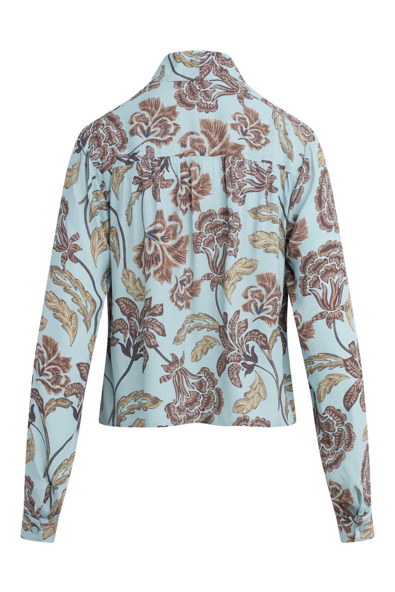 The Simone Tie Neck Top, Alternate, color, SKY PAISLEY FLORAL