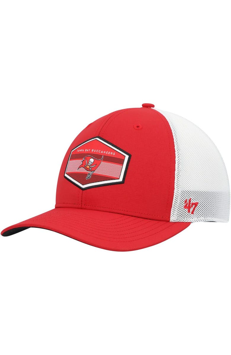'47 Men's '47  Red Tampa Bay Buccaneers Burgess Trucker Adjustable Hat, Main, color, Red