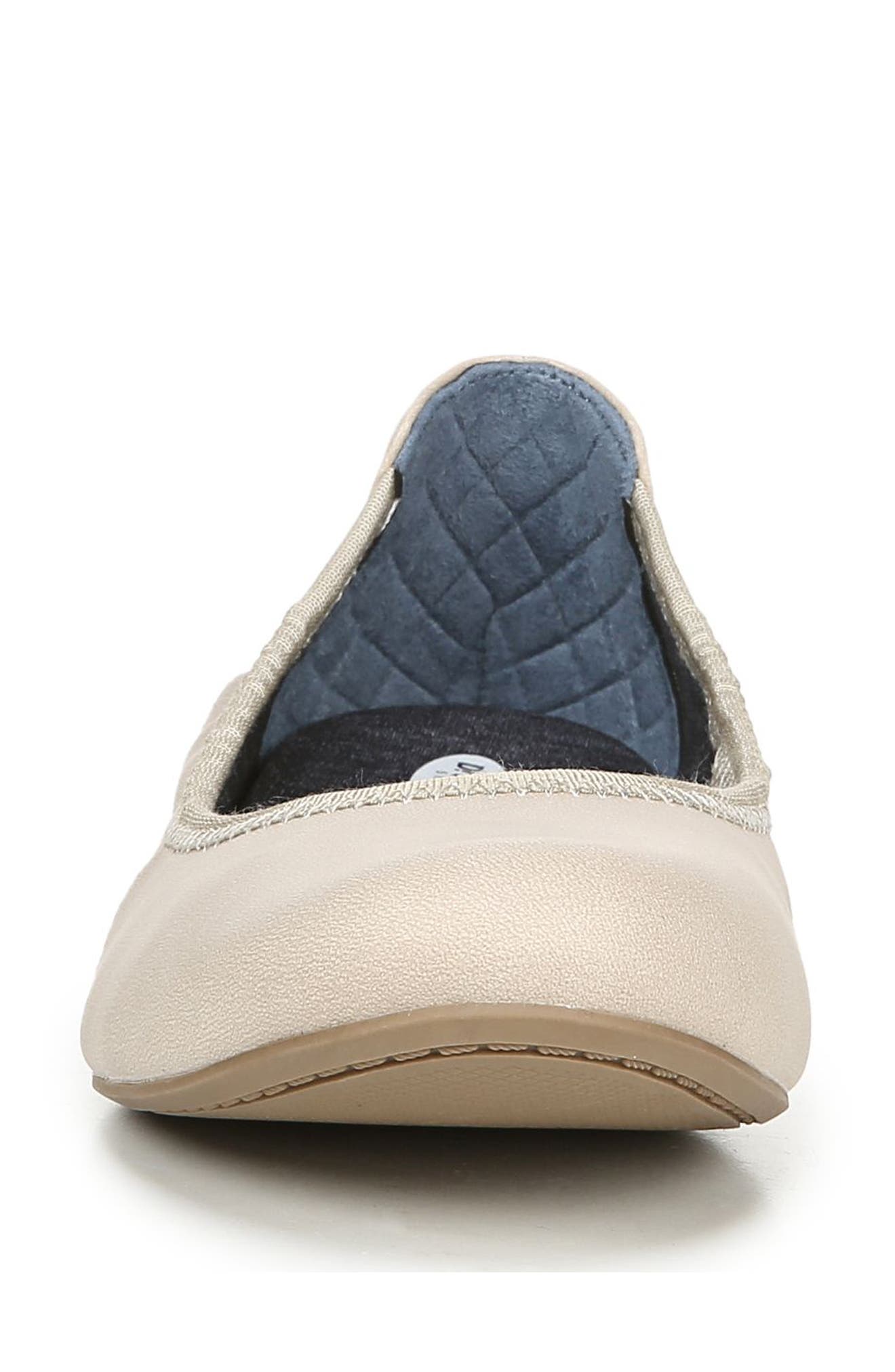 Feel Good Flat, Alternate, color, PORT BEIGE FAUX LEATHER