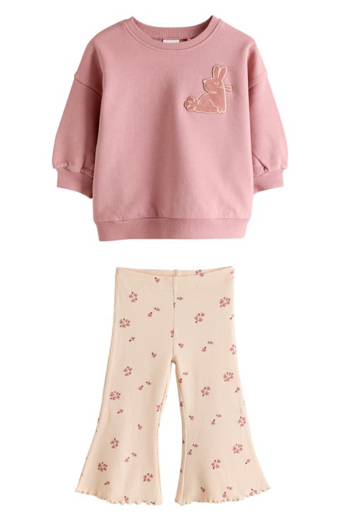 Kids' Graphic Sweatshirt & Flare Leggings Set