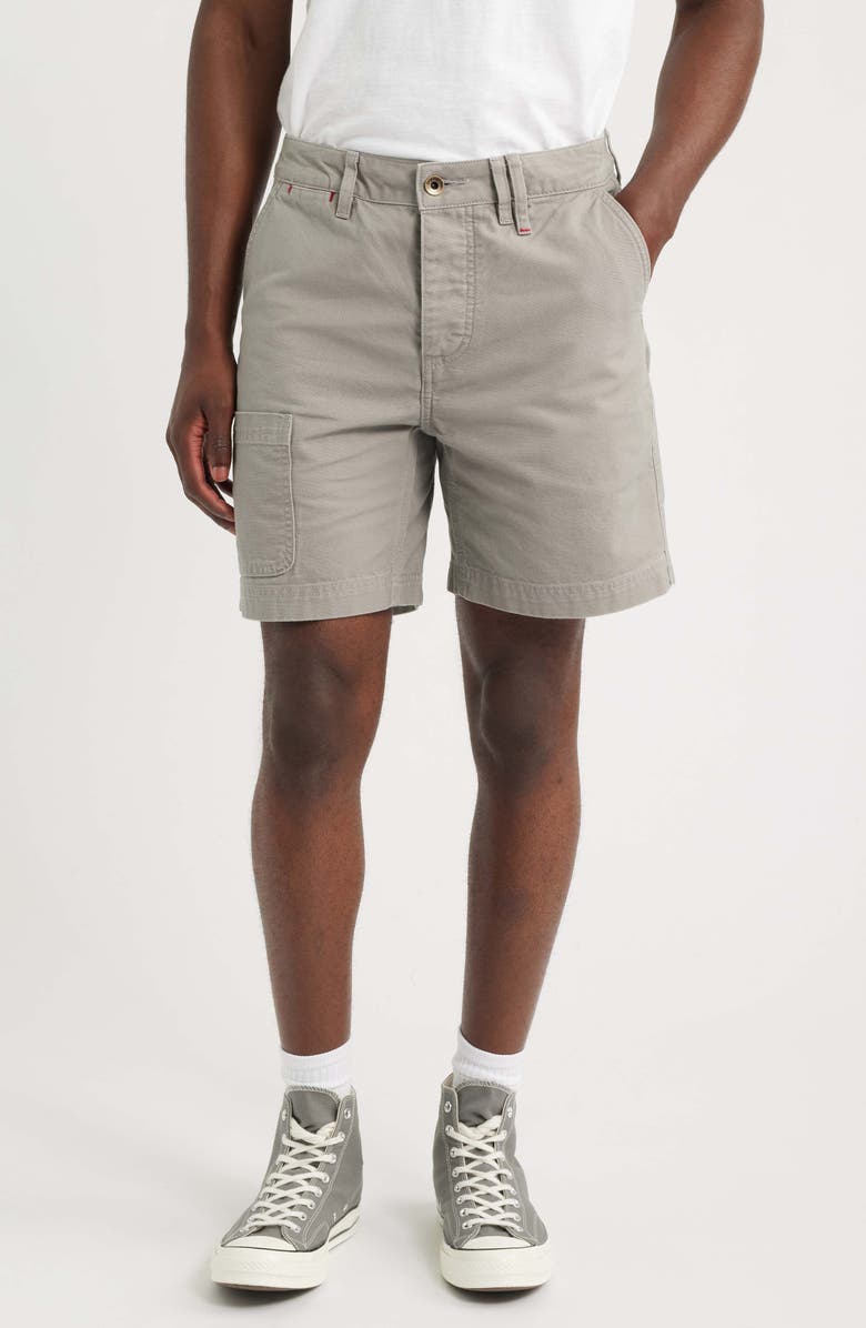 Imperfects Courier 7-Inch Canvas Shorts, Main, color, Driftwood