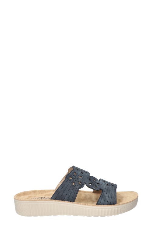 Shop Easy Street Taj Laser Cut Sandal In Navy