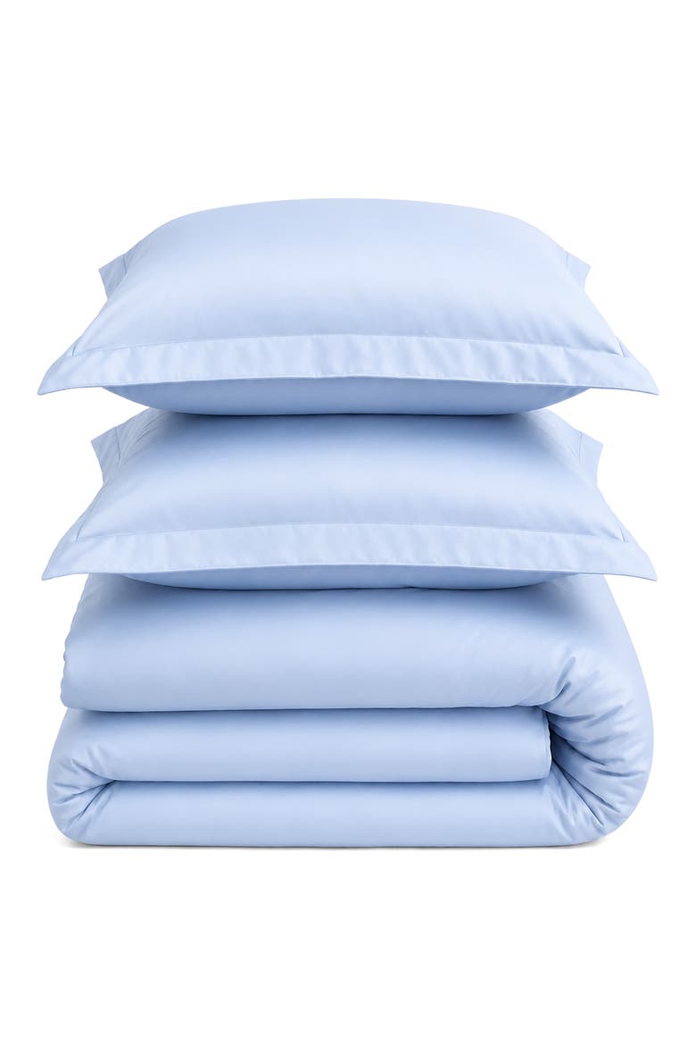 300 Thread Count Rayon Duvet Cover Set, Main, color, BLUE