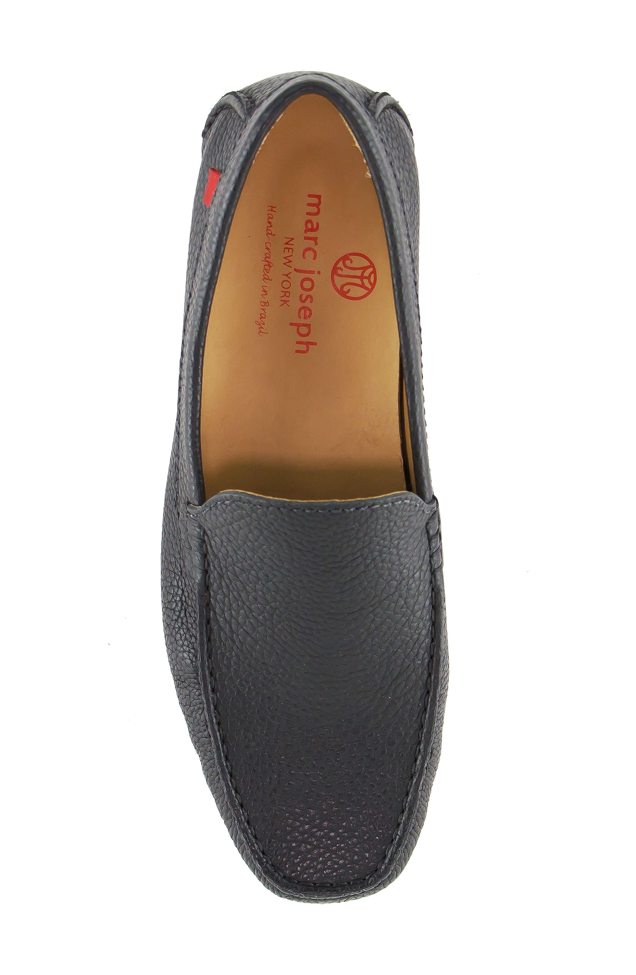 Broadway Leather Venetian Driver Loafer, Alternate, color, BLACK