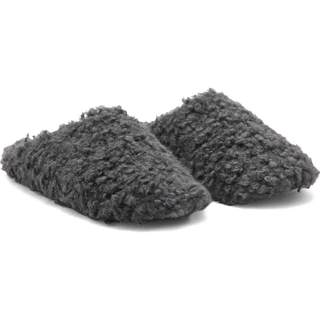 Mango Faux Shearling Slipper In Gray