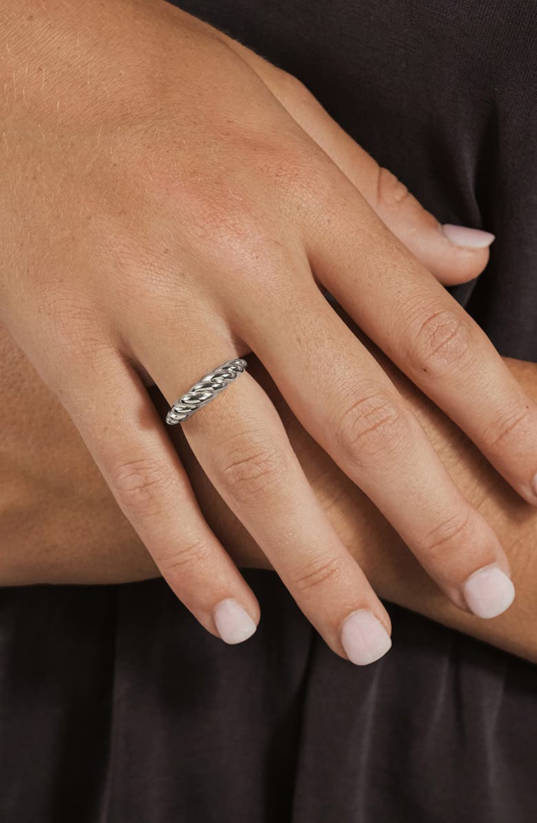 Sterling Forever Graham Band Ring, Alternate, color, Silver