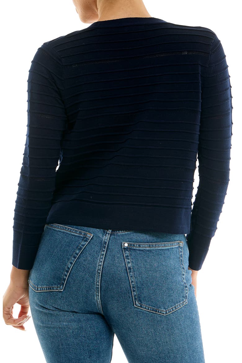 Ottoman Knit Bolero Cardigan, Alternate, color, NAVY