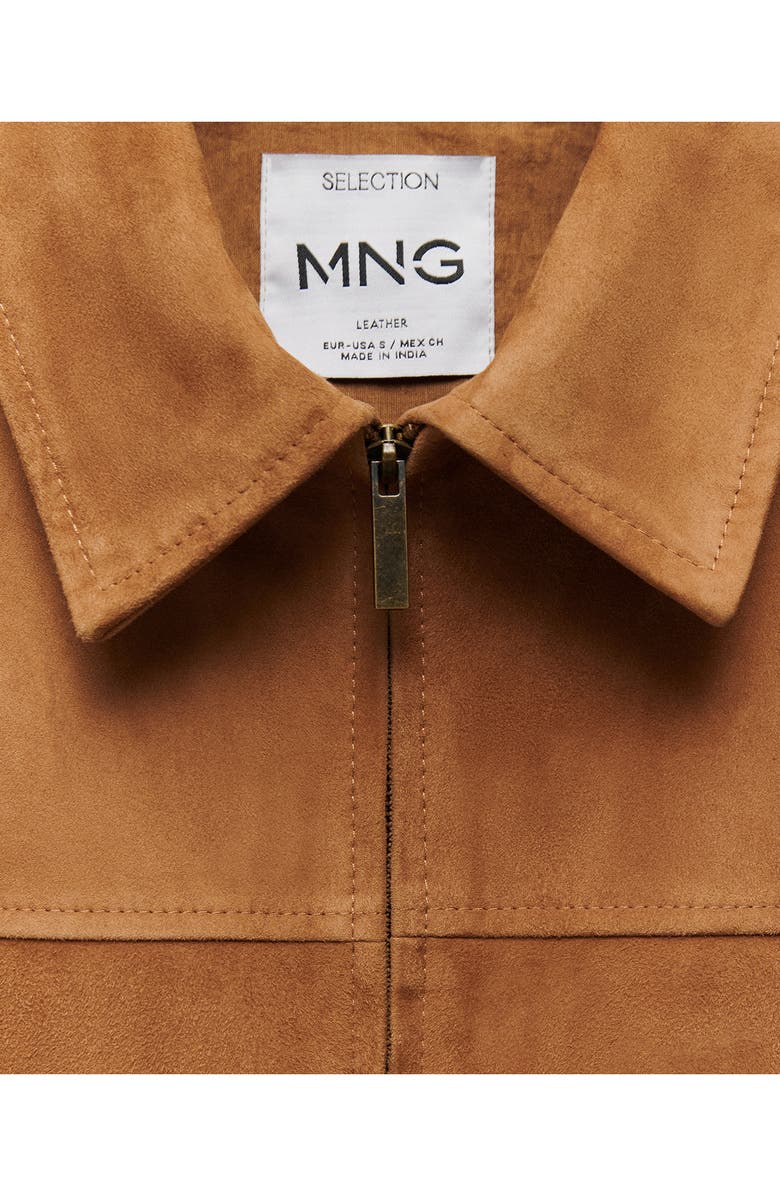 MANGO Suede Jacket, Alternate, color, 