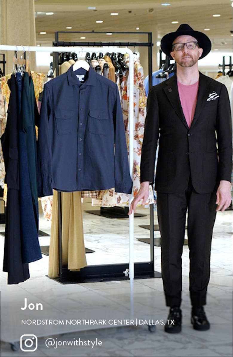 Arlo Cotton Canvas Button-Up Overshirt, sales video thumbnail