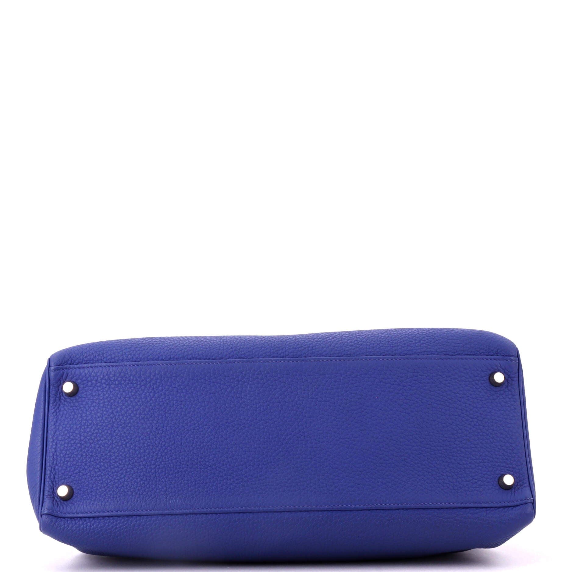 Pre-Owned Hermes Kelly Handbag Blue Togo with Gold Hardware 35, Alternate, color, Bleu Electrique