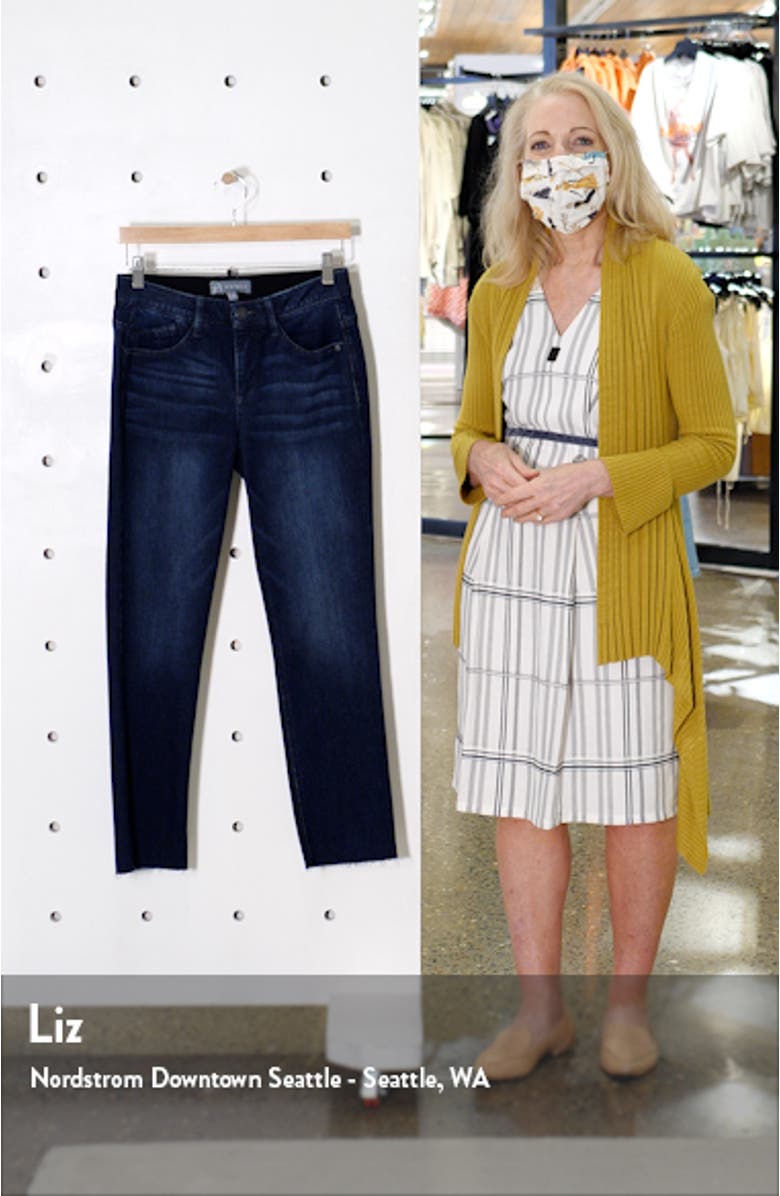 Ab-Solution Slim Fit Raw Hem Straight Leg Jeans, sales video thumbnail