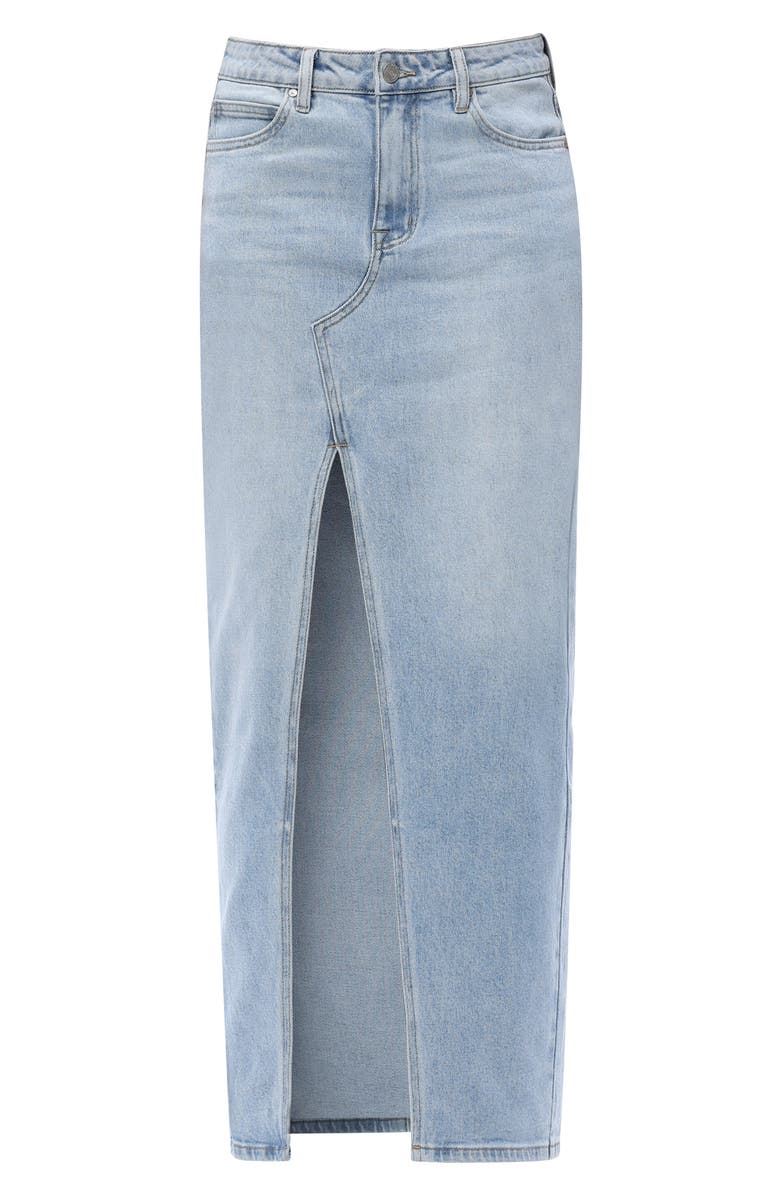 Bayeas Stretch Denim Maxi Skirt, Alternate, color, Light Blue