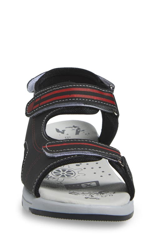 Extreme By Eddie Marc Kids' Double Strap Sandal In Black