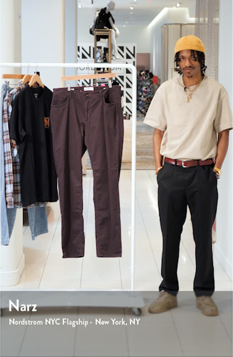 Cooper Hi Flex Microprint Five-Pocket Straight Leg Pants, sales video thumbnail